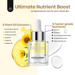 Beetles Cuticle Oil close-up showing squalane and vitamin E ingredients.