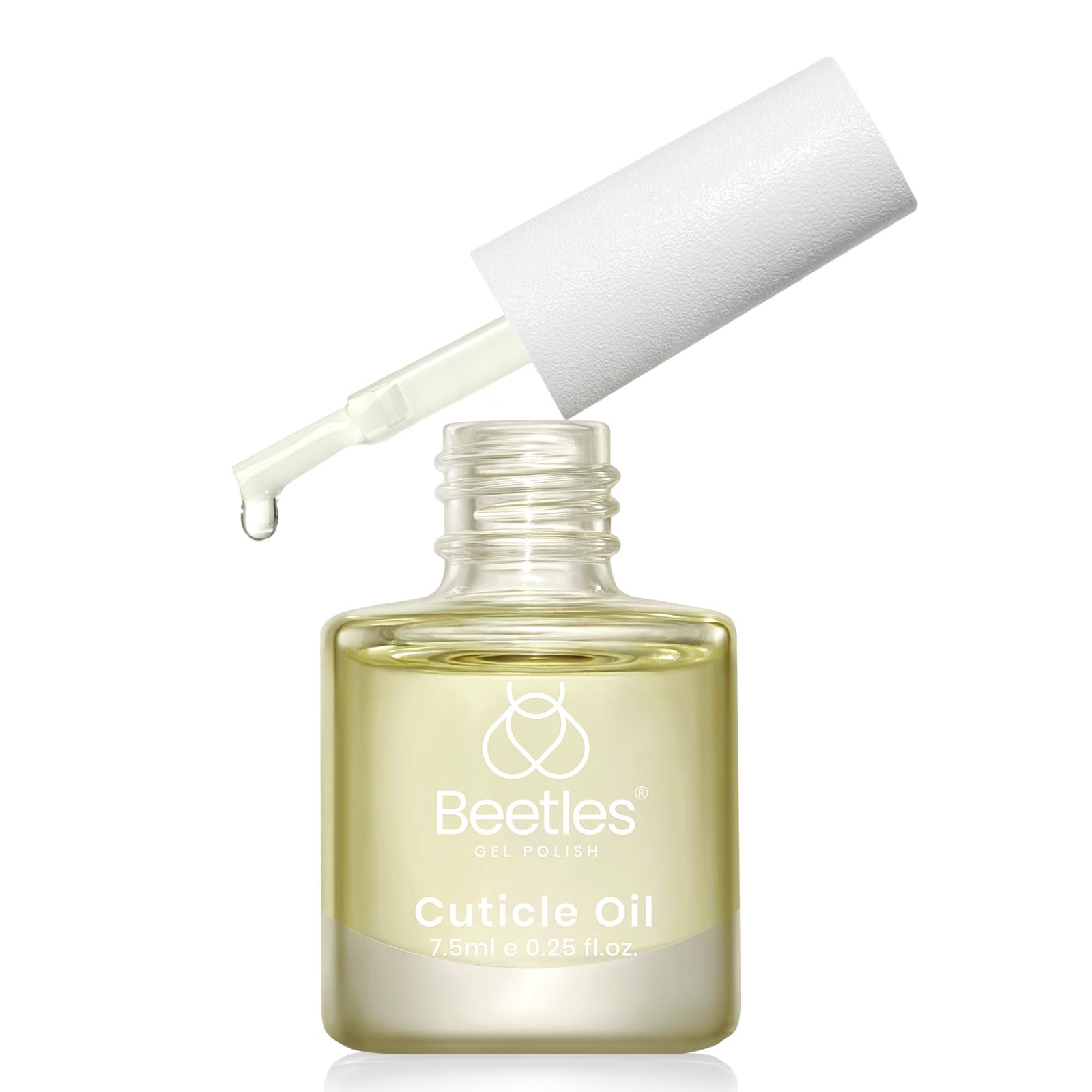 Beetles Cuticle Oil frosted cap packaging offers a premium look and grip.