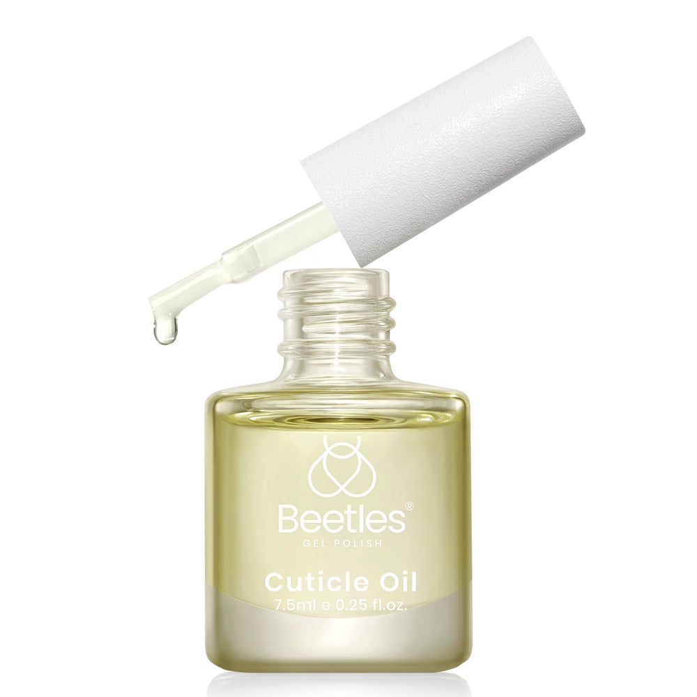 Beetles Cuticle Oil frosted cap packaging offers a premium look and grip.