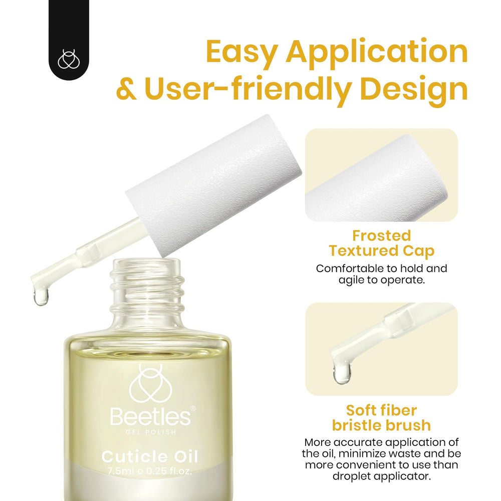 Beetles Cuticle Oil labeled non-toxic for safer daily use.
