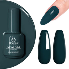 Beetles Dark Teal bottle pour reveals a rich Aegean jewel tone for at-home manicures.