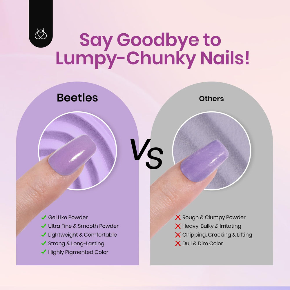 Beetles Dip Powder cuticle pusher and nail brush, precise manicures.
