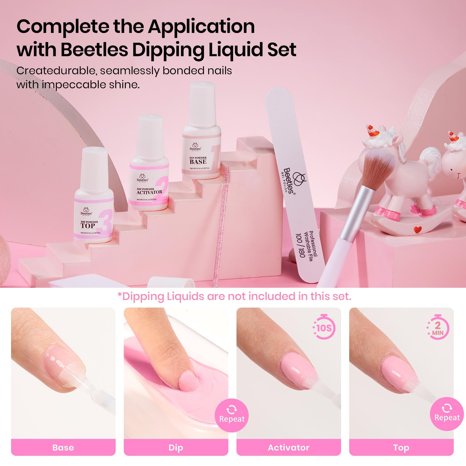 Beetles Dip Powder green shades for fresh, spring-ready nails.