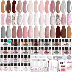 Beetles Dip Powder Nail Kit Peach Brownie Collection swatches show natural-looking color with lasting shine.