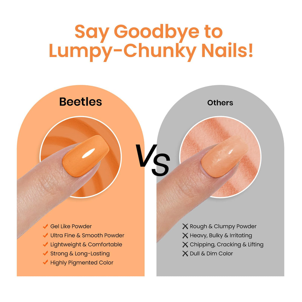 Beetles Dip Powder Natural finish for everyday wear.