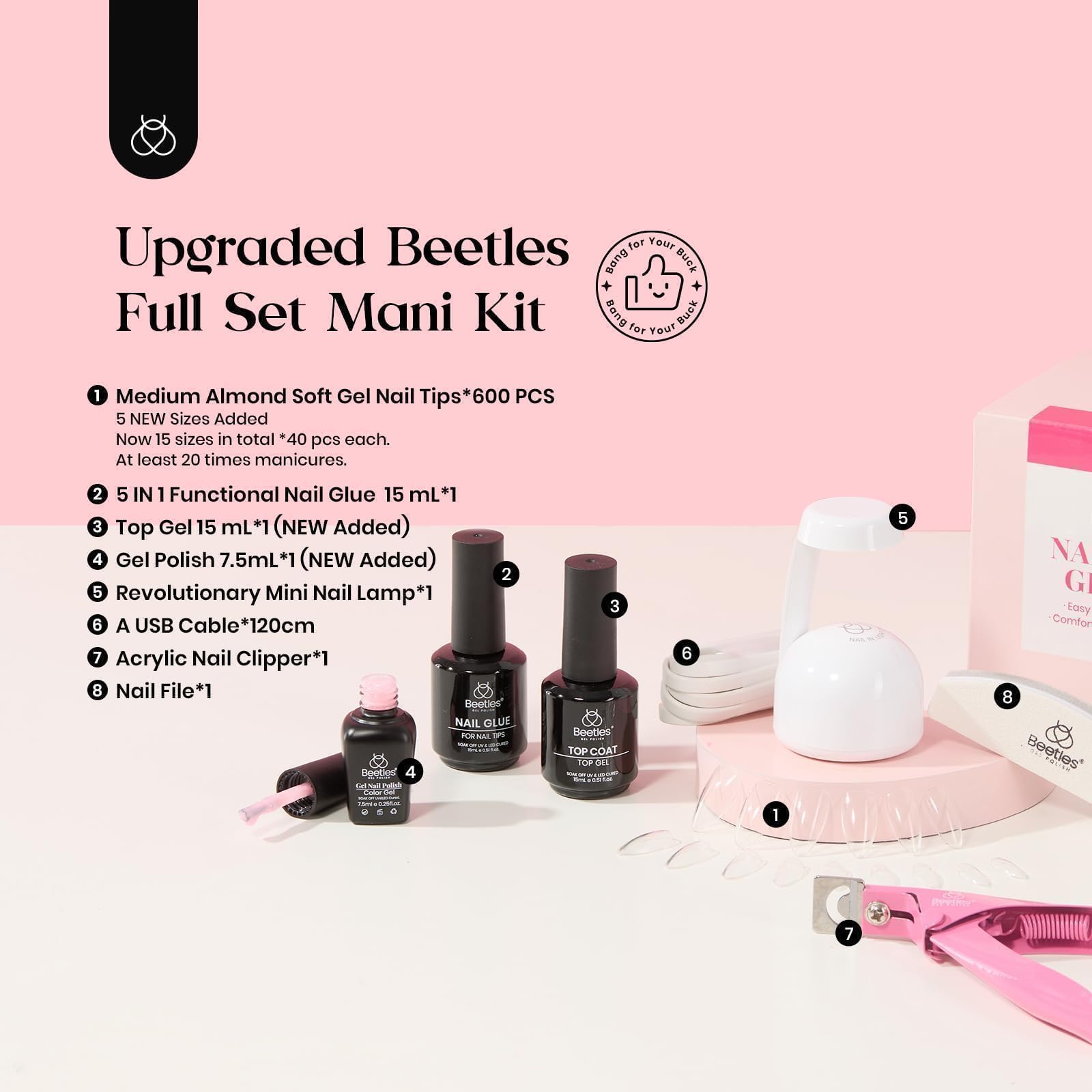Beetles DIY extension set for fall nails at home