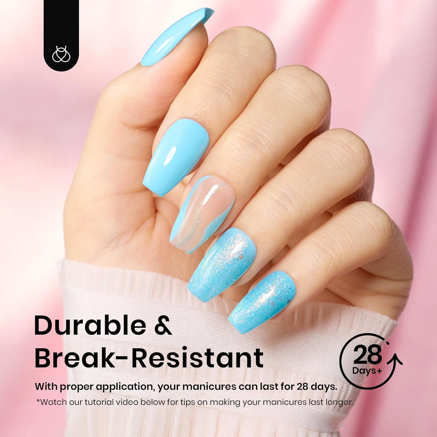 Beetles quick 3-minute extension for long-lasting wear.