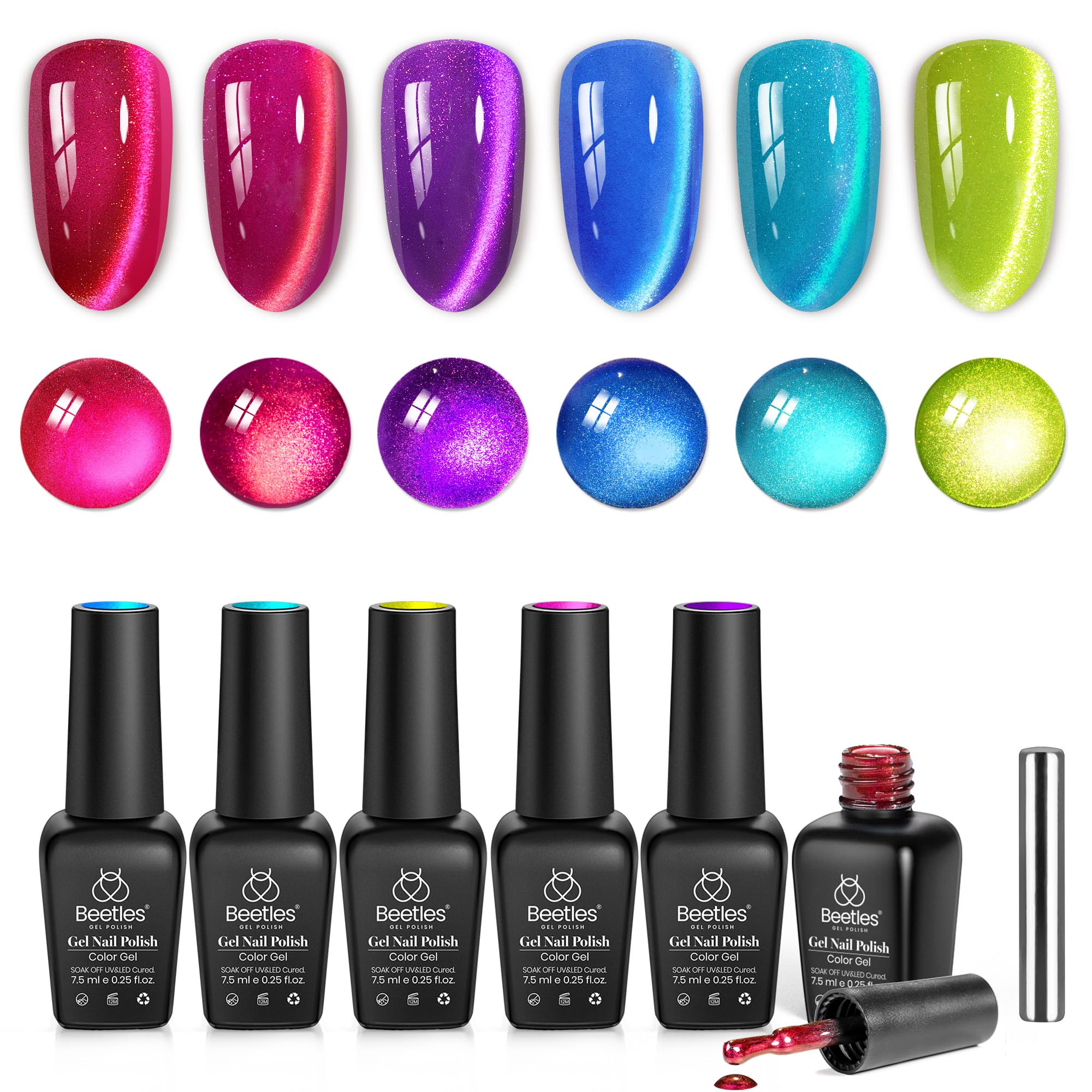 Beetles Fairy Prism Cat Eye Kit with magnet tool for chic cat eye artistry
