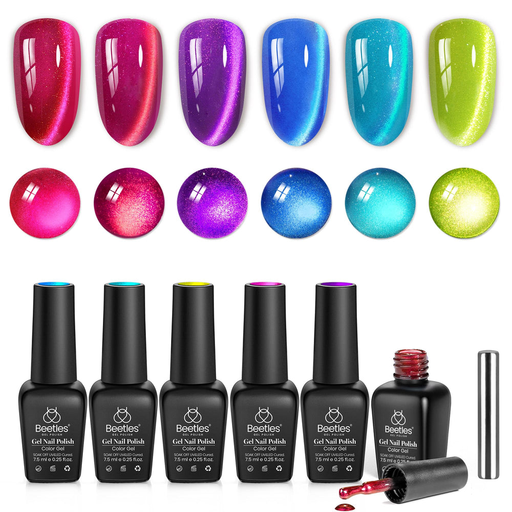 Beetles Fairy Prism Cat Eye Kit with magnet tool for chic cat eye artistry