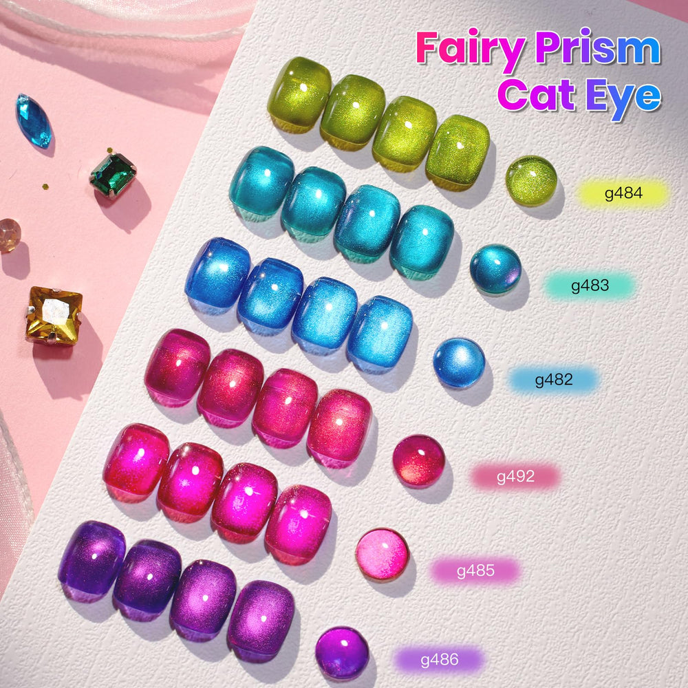 Close up of glittery Fairy Prism color swatch with shifting holo shine