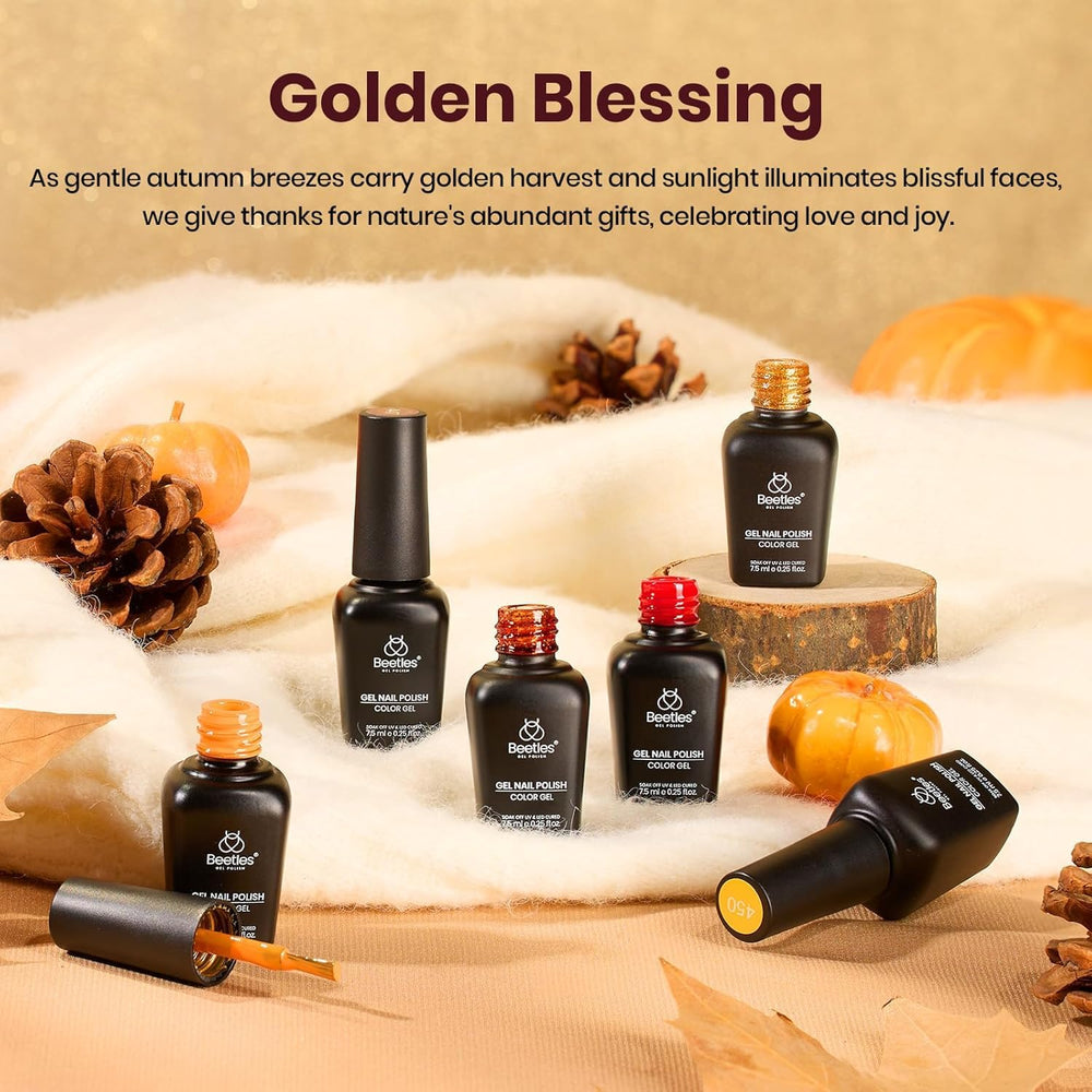 Beetles Golden Blessing 451 shade bottle offers versatile fall looks.