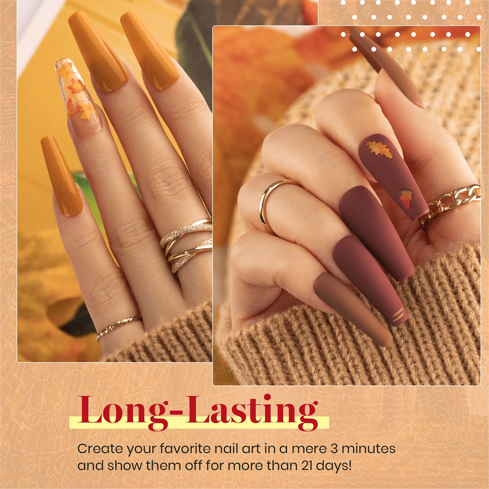 Beetles Fall Gel Nail Polish Set coffee swatch versatile brown tones