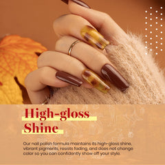 Beetles Fall Gel Nail Polish mocha swatch cozy layered looks