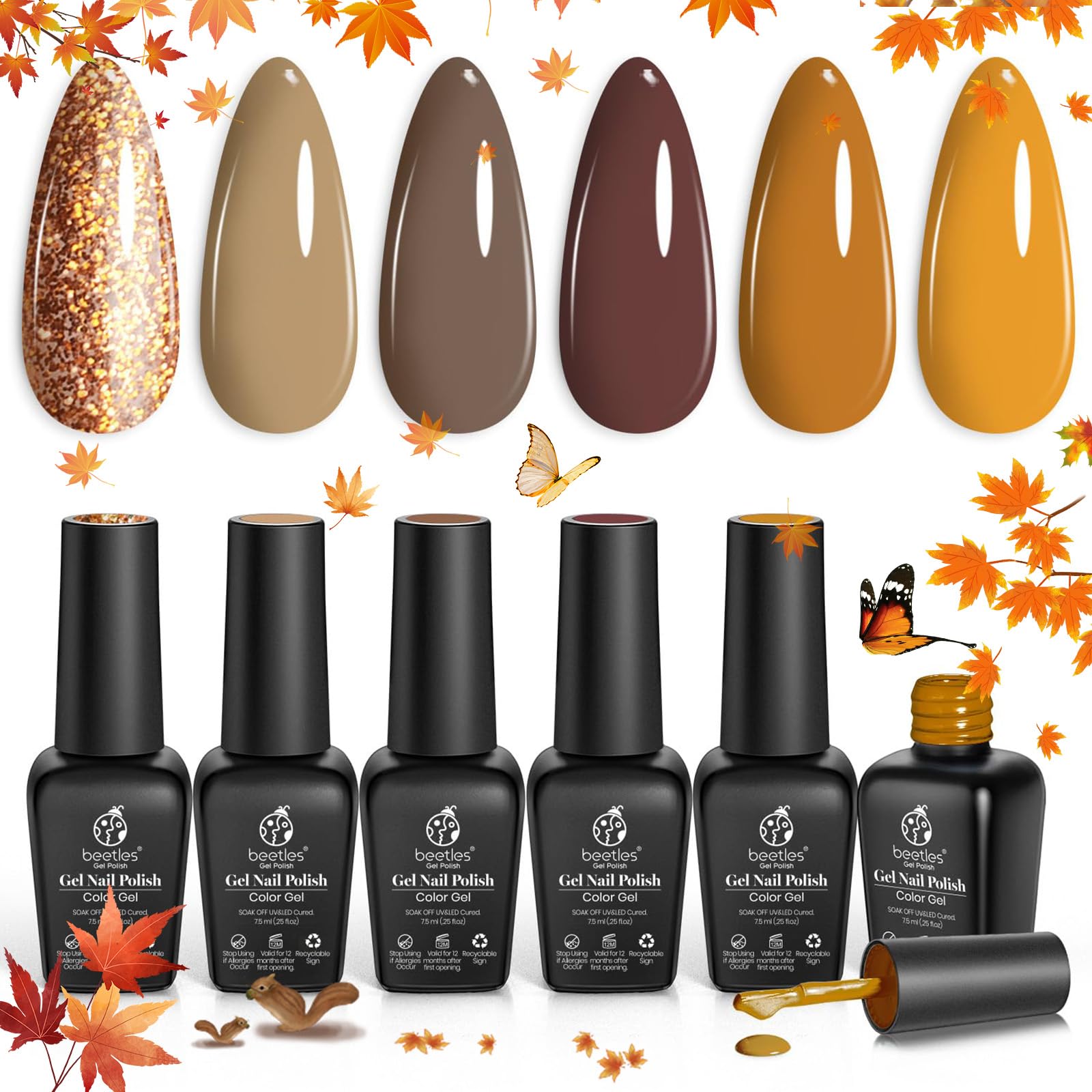 Beetles Fall collection winter photography ready nails