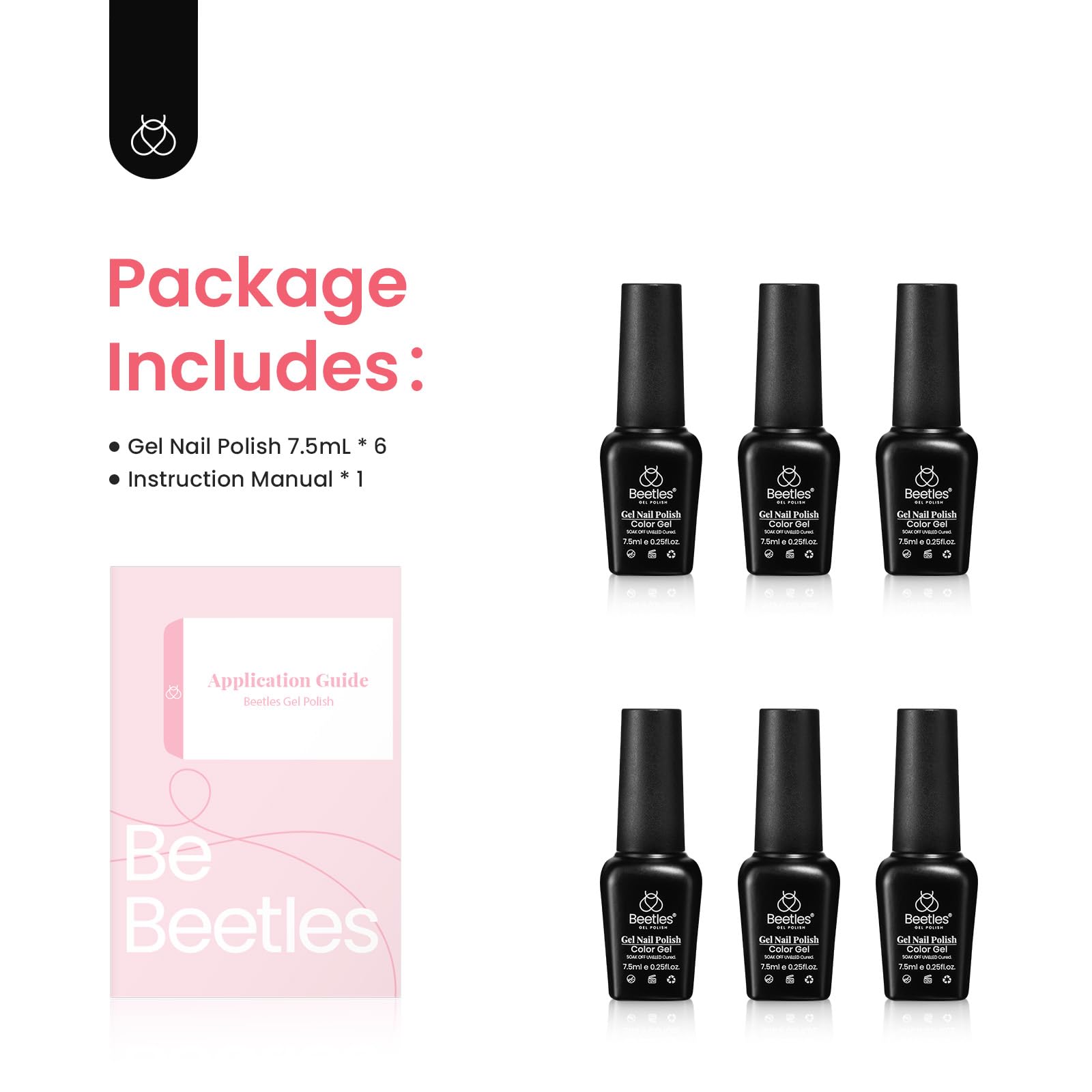 Beetles Fall Gel Nail Polish Set shade e410 chocolate coffee on bottle.