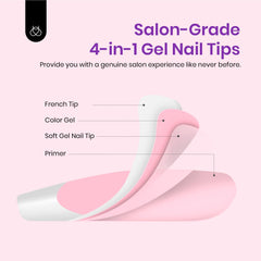 Beetles four-in-one press-on nails with pre-applied primer and base coat