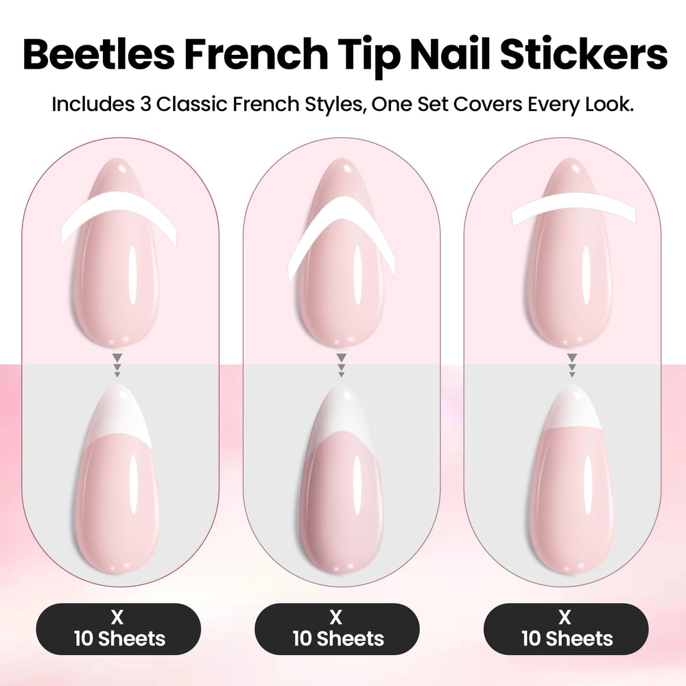 Beetles precision tweezers included with nail stickers