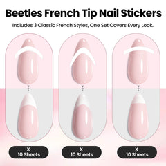 Beetles precision tweezers included with nail stickers