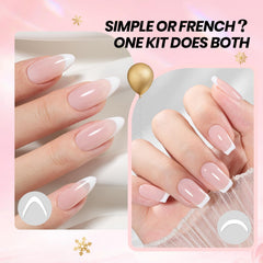 Beetles French Tip Gel Polish Set: crisp white for clean tips and a timeless manicure.