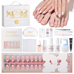 Beetles French Tip press-on nails in wedding box for a ready-to-wear manicure