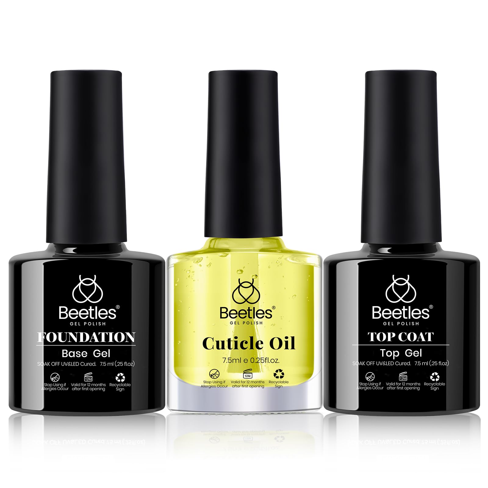 Beetles gel base coat no-wipe finish improves color adhesion and shine