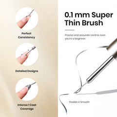Beetles Gel Liner Outlines helps create crisp French tips and clean lines.