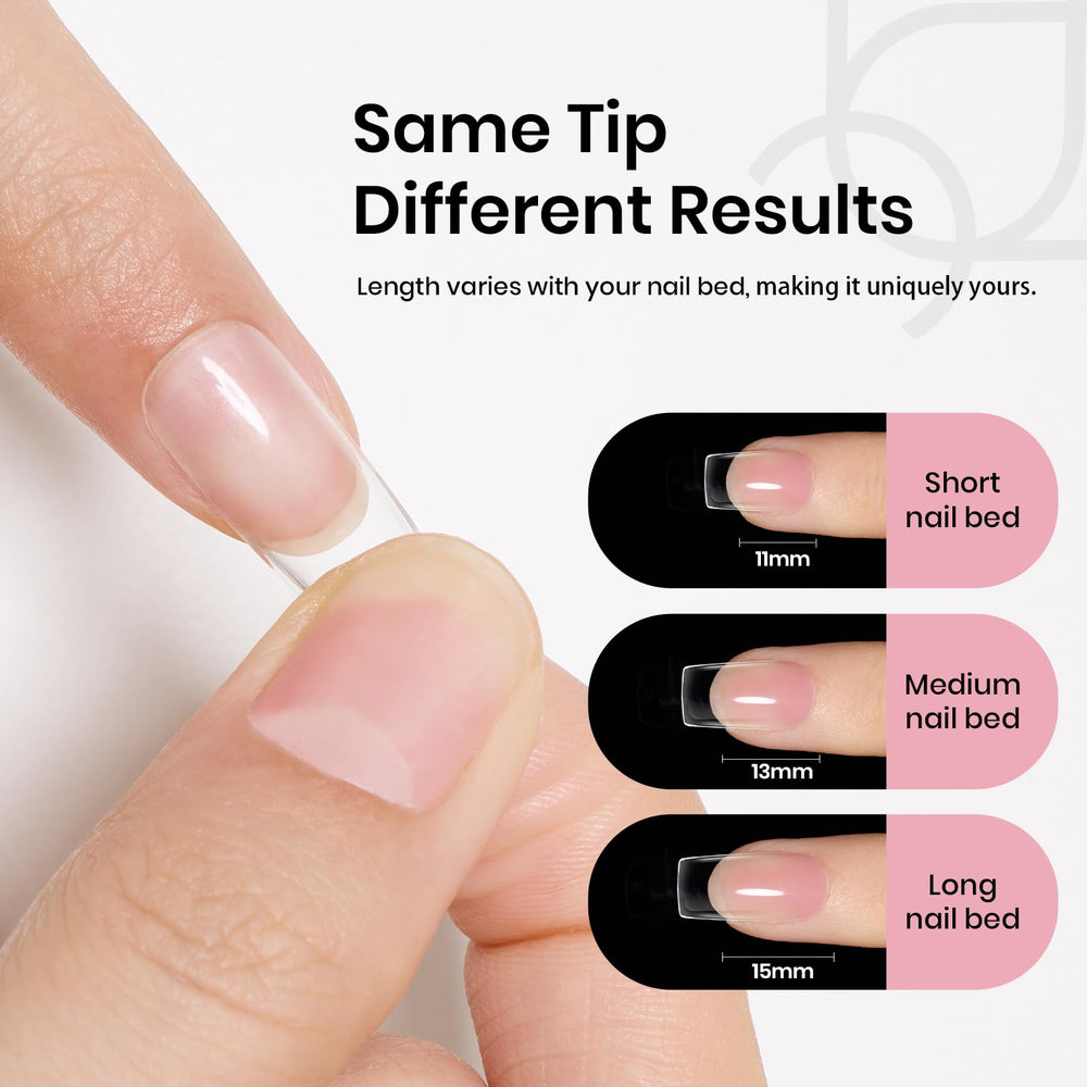 Beetles Gel Nail Kit 12-size tips ensuring a good fit for each finger.