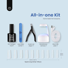Beetles Gel Nail Kit 240 tips with 10 sizes for a perfect fit