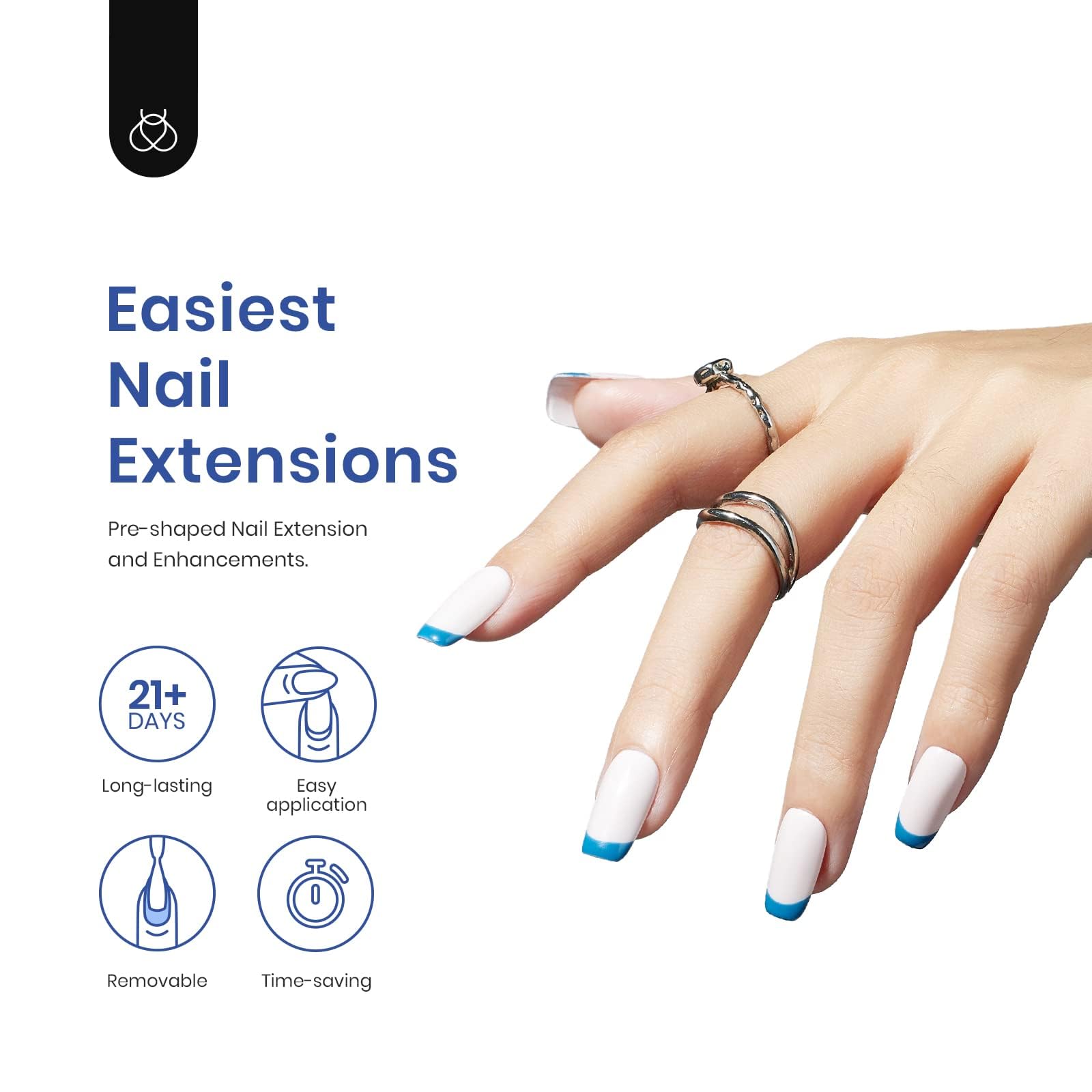 Beetles Gel Nail Kit 240 soft short tips for natural extensions