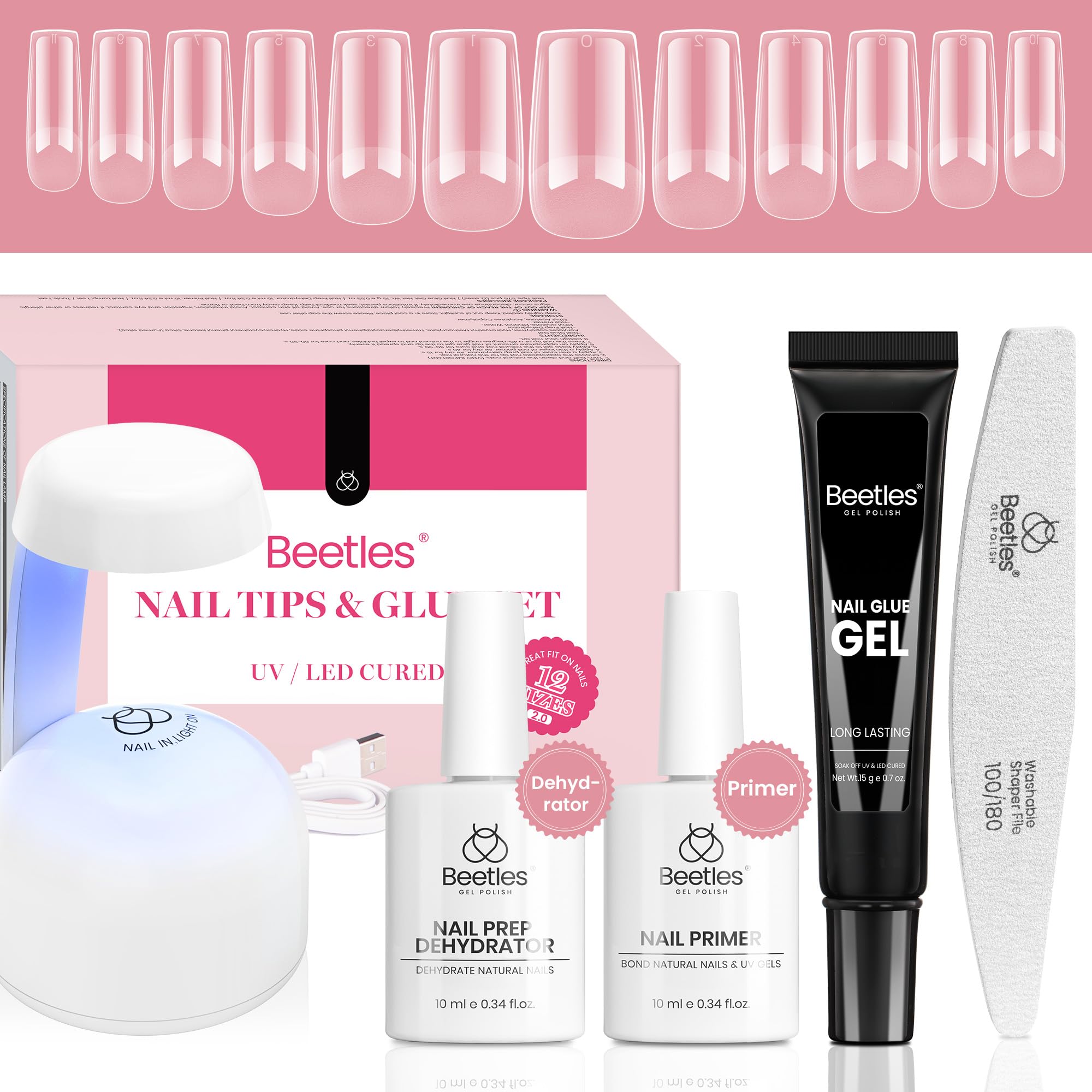 Beetles Gel Nail Kit Etch-X box with organized contents for at-home manicure