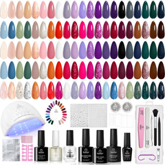 Beetles Gel Nail Polish Kit with lamp for at-home manicures and accurate curing