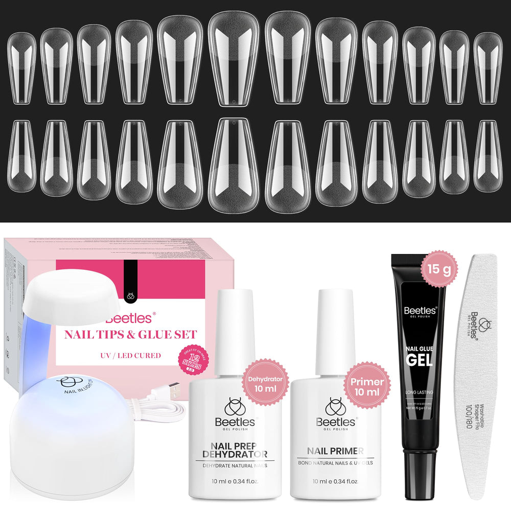 Beetles Gel Nail Kit dehydration and primer setup for better base adhesion.