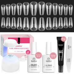 Beetles Gel Nail Kit dehydration and primer setup for better base adhesion.