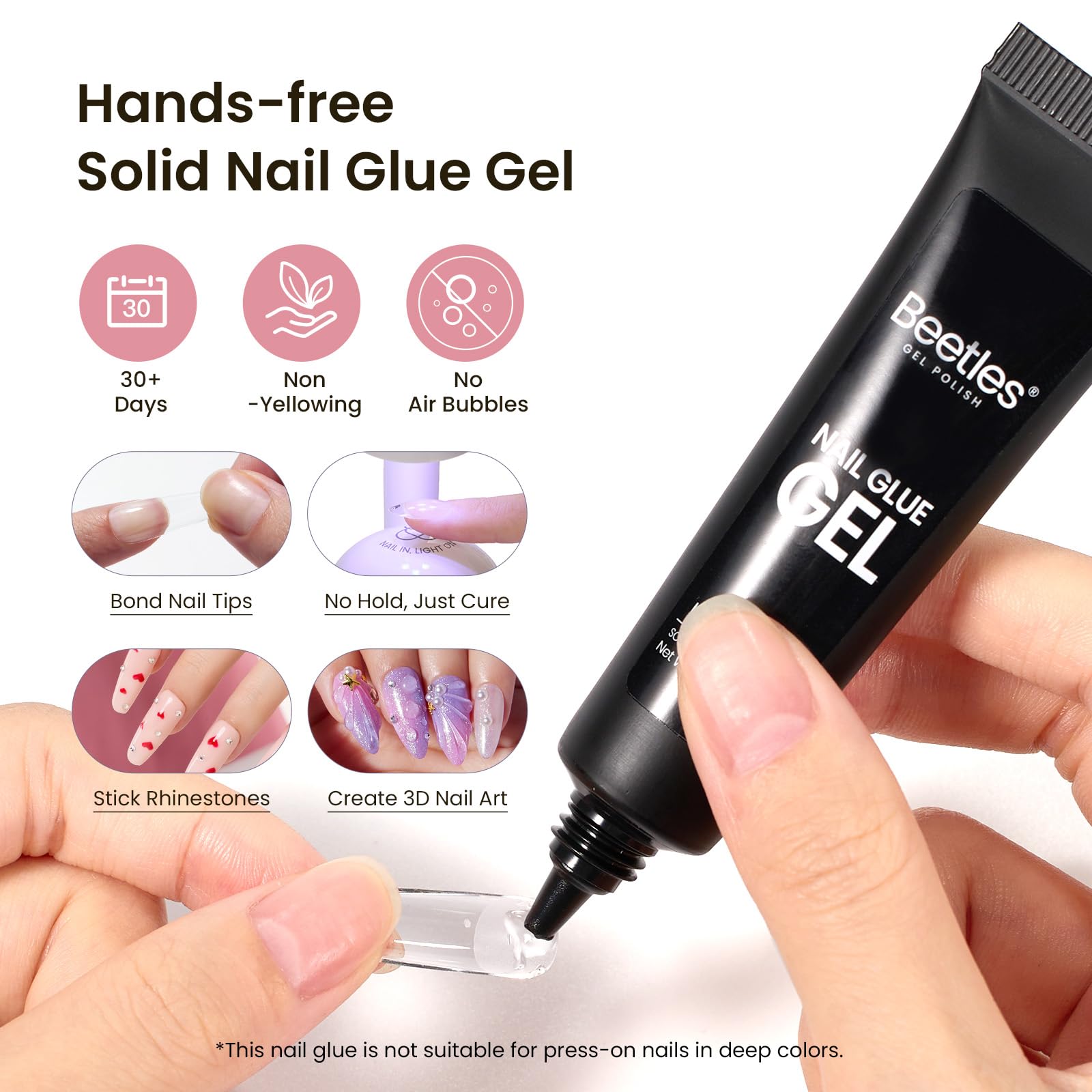 Beetles Gel Nail Kit nail glue tube for precise extension.