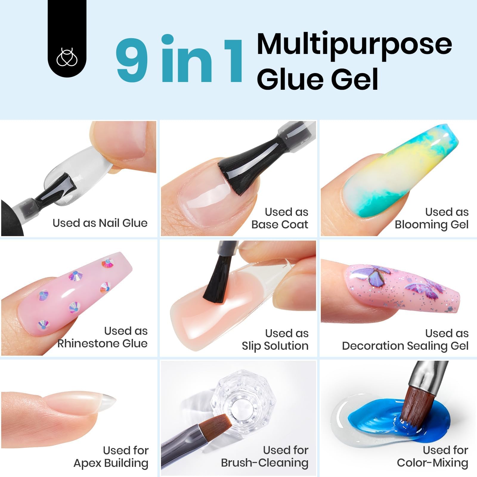 Beetles Gel Nail Kit numbered tip sizes 0–11 for precise fit.