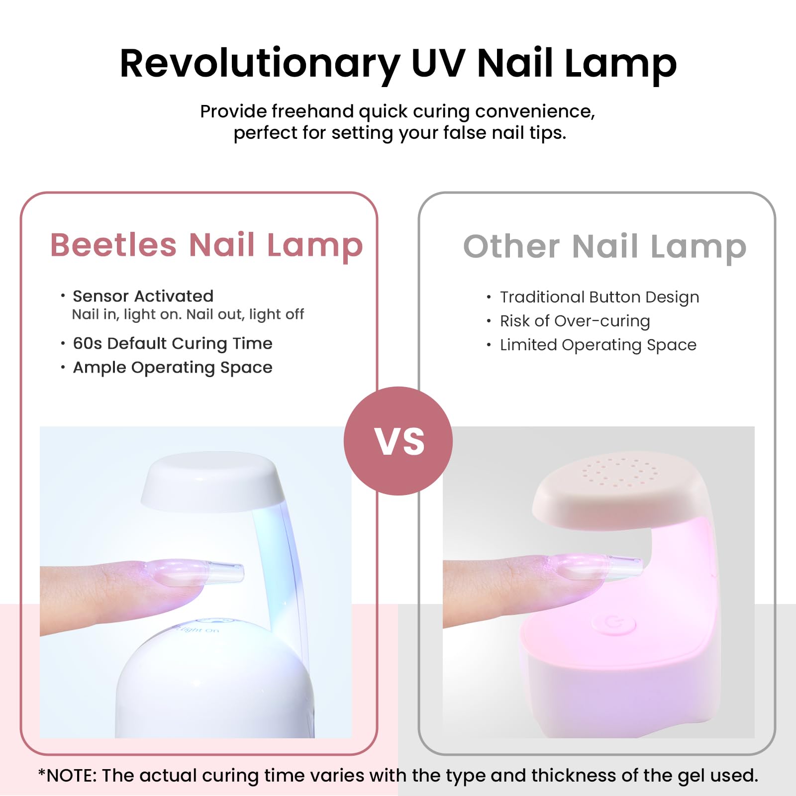 Beetles Square Tips for sleek, durable nail extensions.