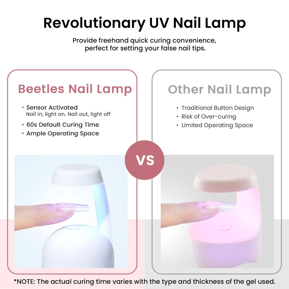 Beetles Square Tips for sleek, durable nail extensions.