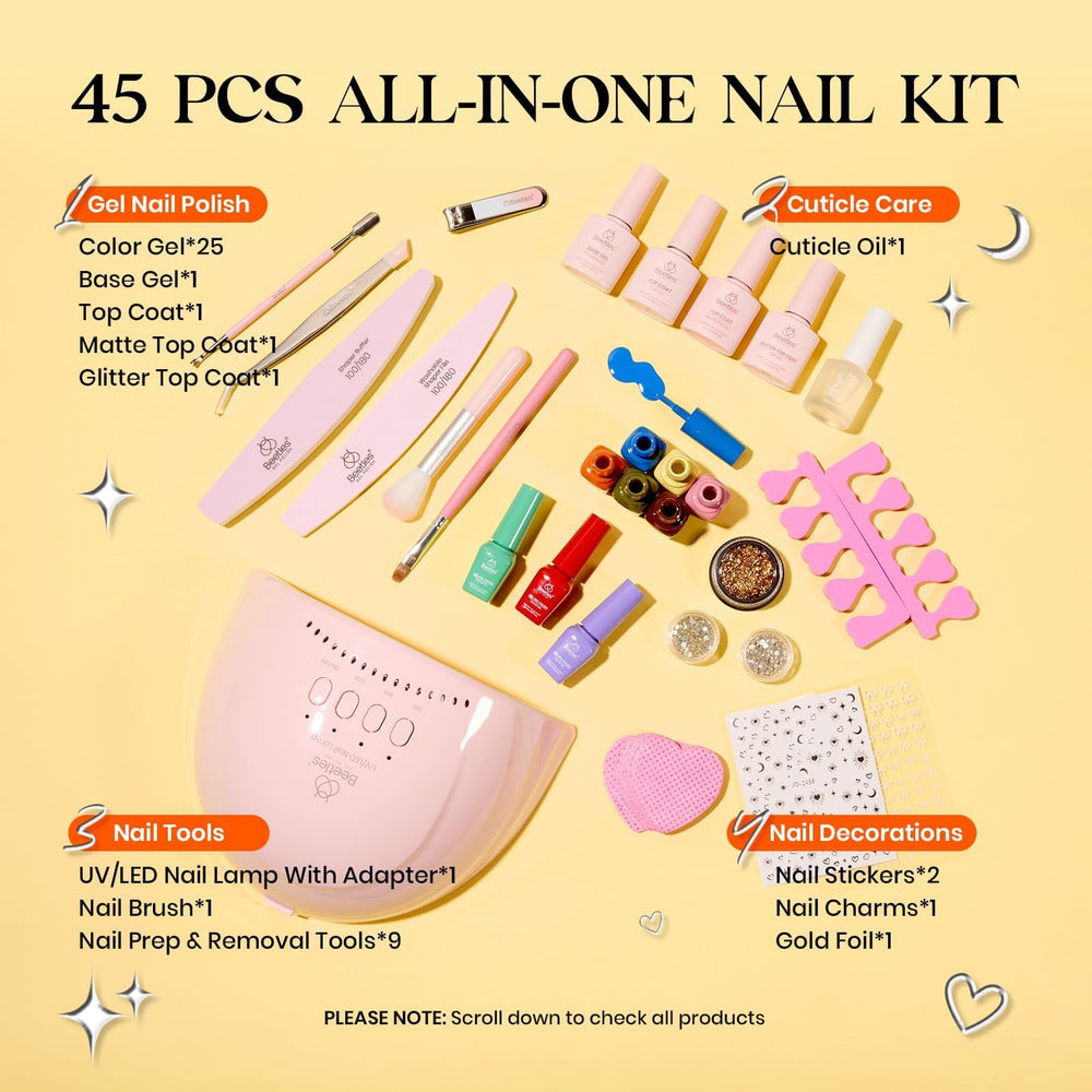 Beetles gel nail polish 25 colors provide versatile shades for any season.