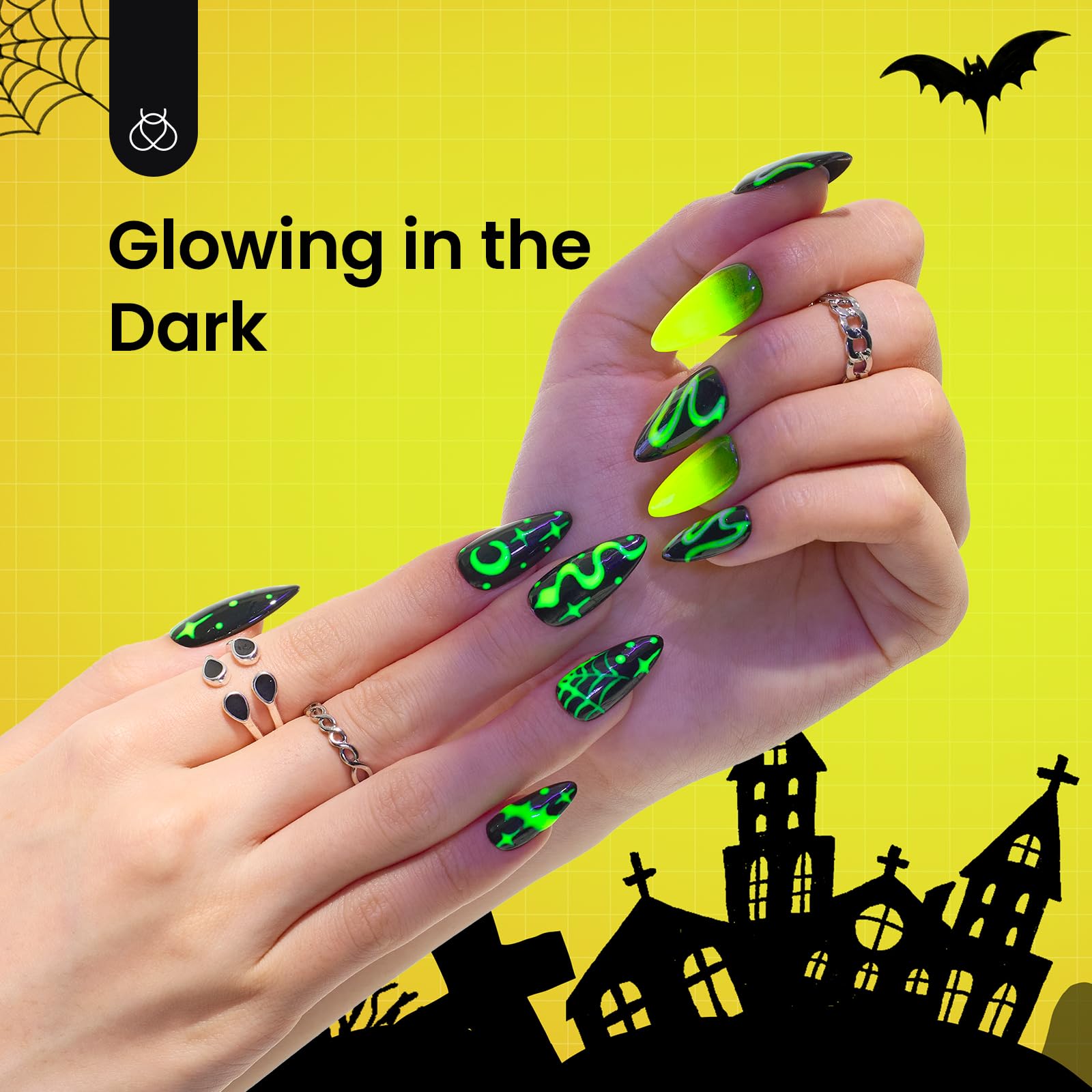 Beetles glow effect lasts 5-10 minutes after lamp exposure.