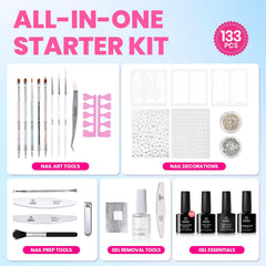 Beetles Gel Nail Polish Kit professional nail lamp ensures even curing.