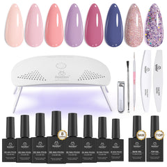 Beetles gel nail polish kit with UV lamp for at-home manicure