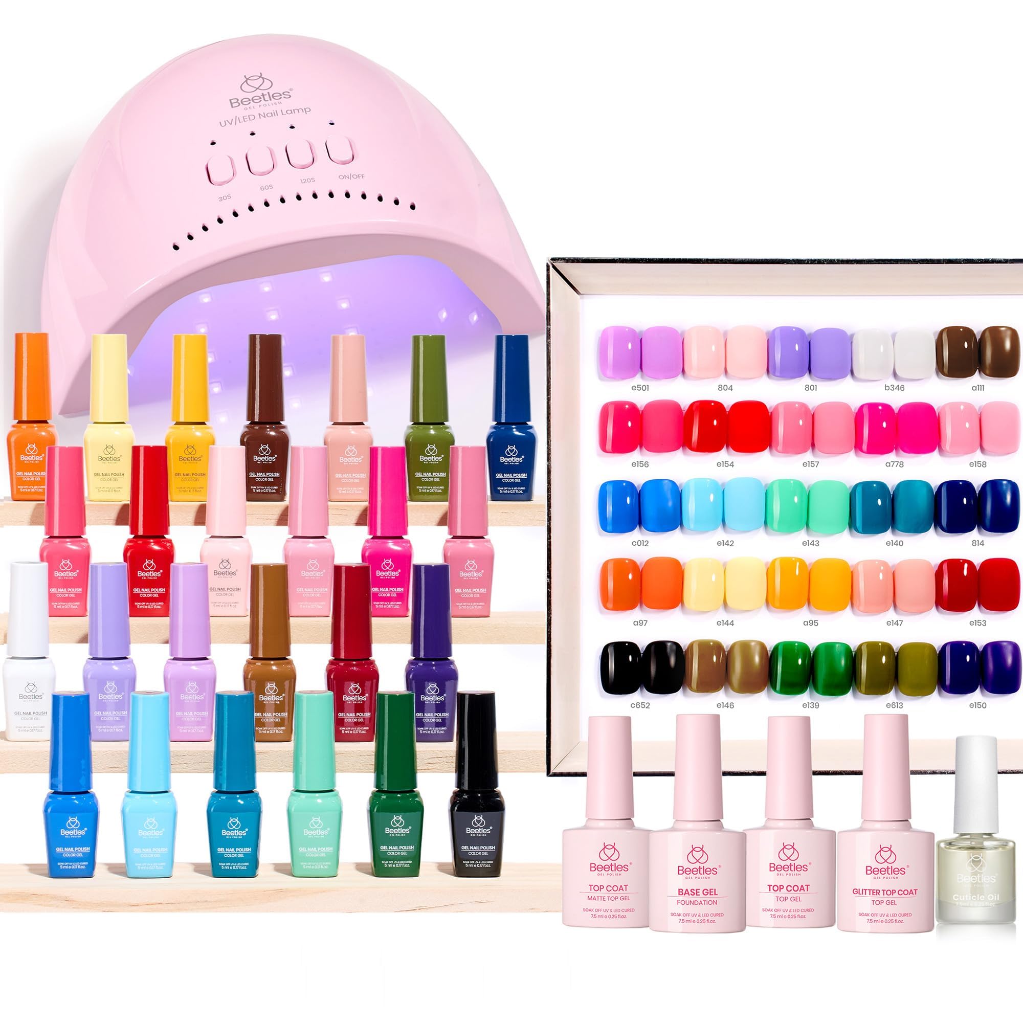 Beetles Gel Polish Kit UV light in action for salon-quality nails at home.