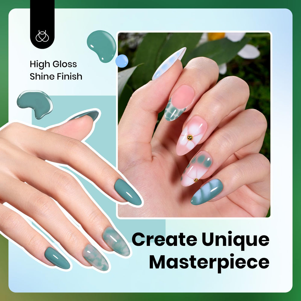 Beetles Gel Nail Polish Mist Gray bottle close-up with glossy finish