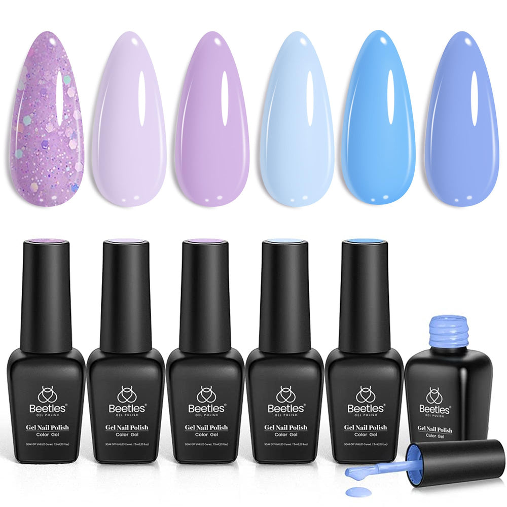Beetles Gel Nail Polish Set 6 Colors packshot for chic at-home manicures