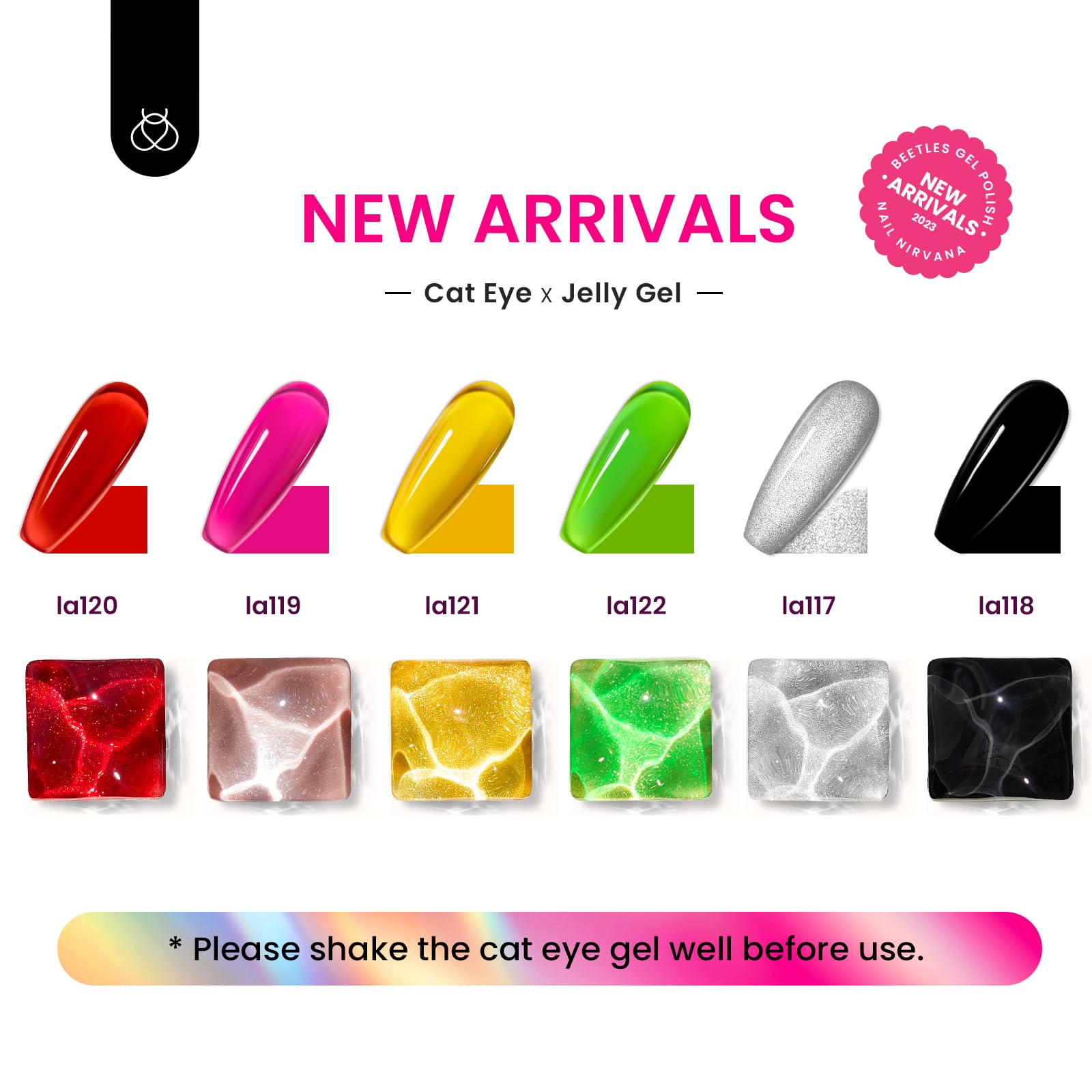 Beetles Gel Polish black gel for bold, glossy nails.