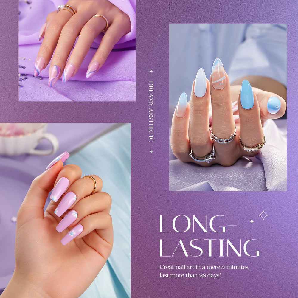 Beetles Gel Nail Polish Set LED curing image highlights quick manicure routine