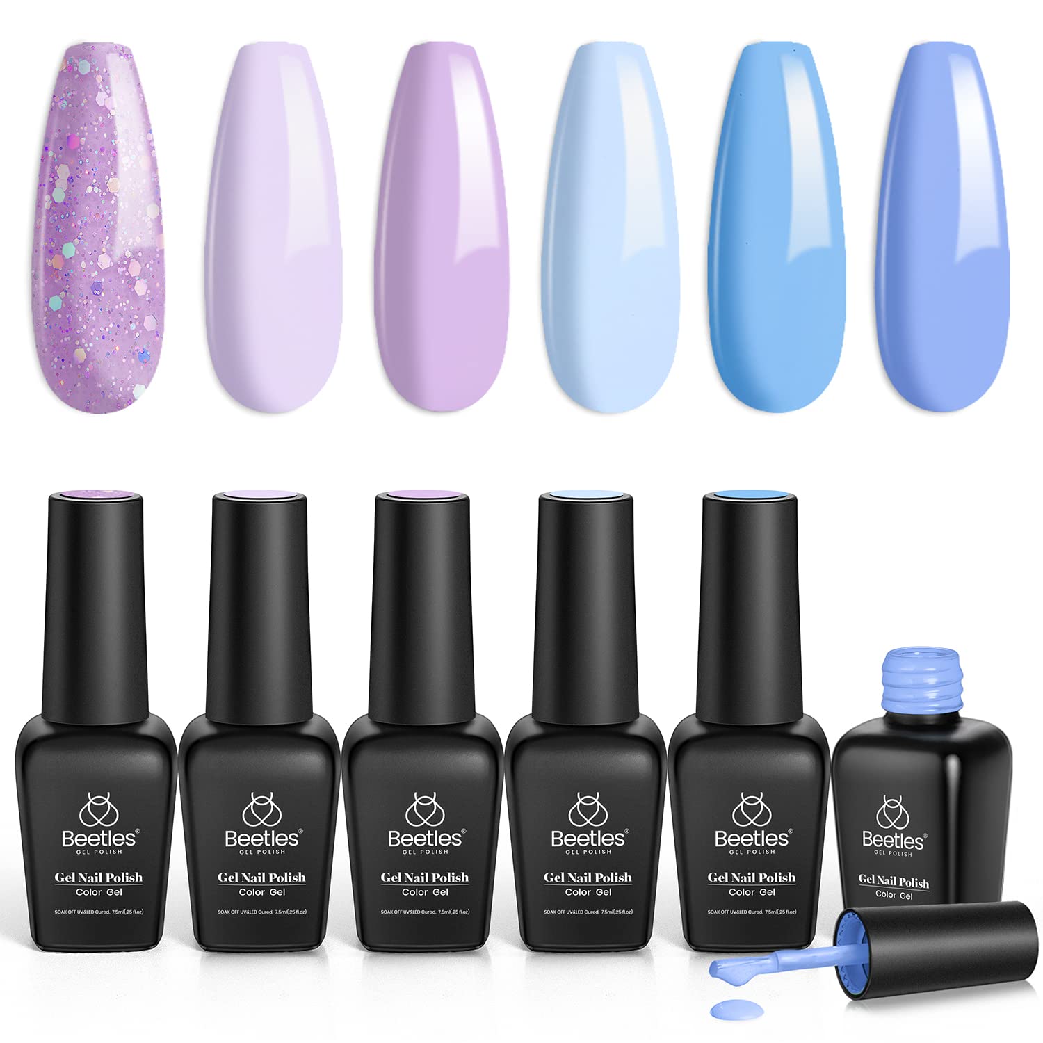 Beetles Gel Nail Polish Set long-wear preview conveys lasting shine