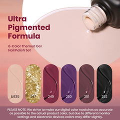 Beetles Gel Nail Polish Set Nude swatch for versatile everyday nails.