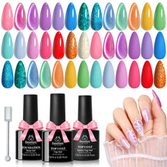 Beetles Gel Nail Polish Set rainbow palette for vibrant, long-lasting color.