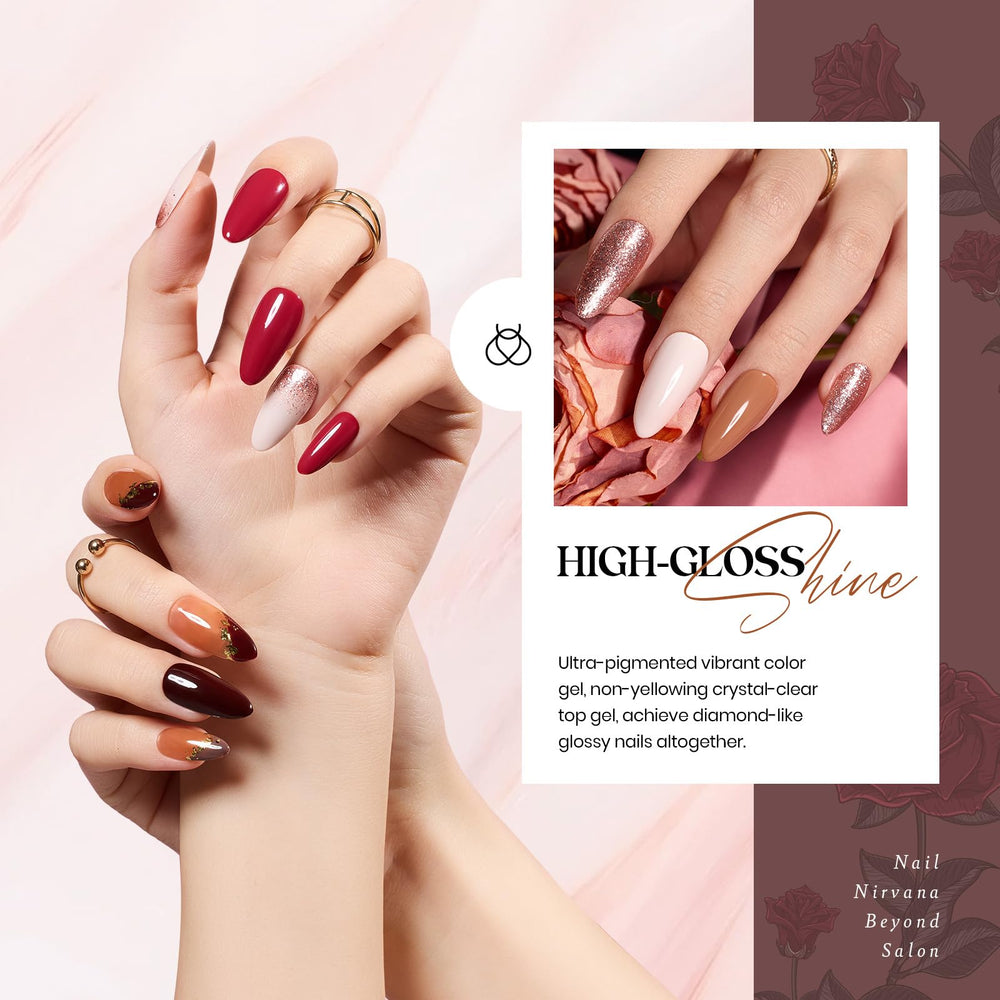 Beetles Verse of Roses shades on nails demonstrating even color payoff